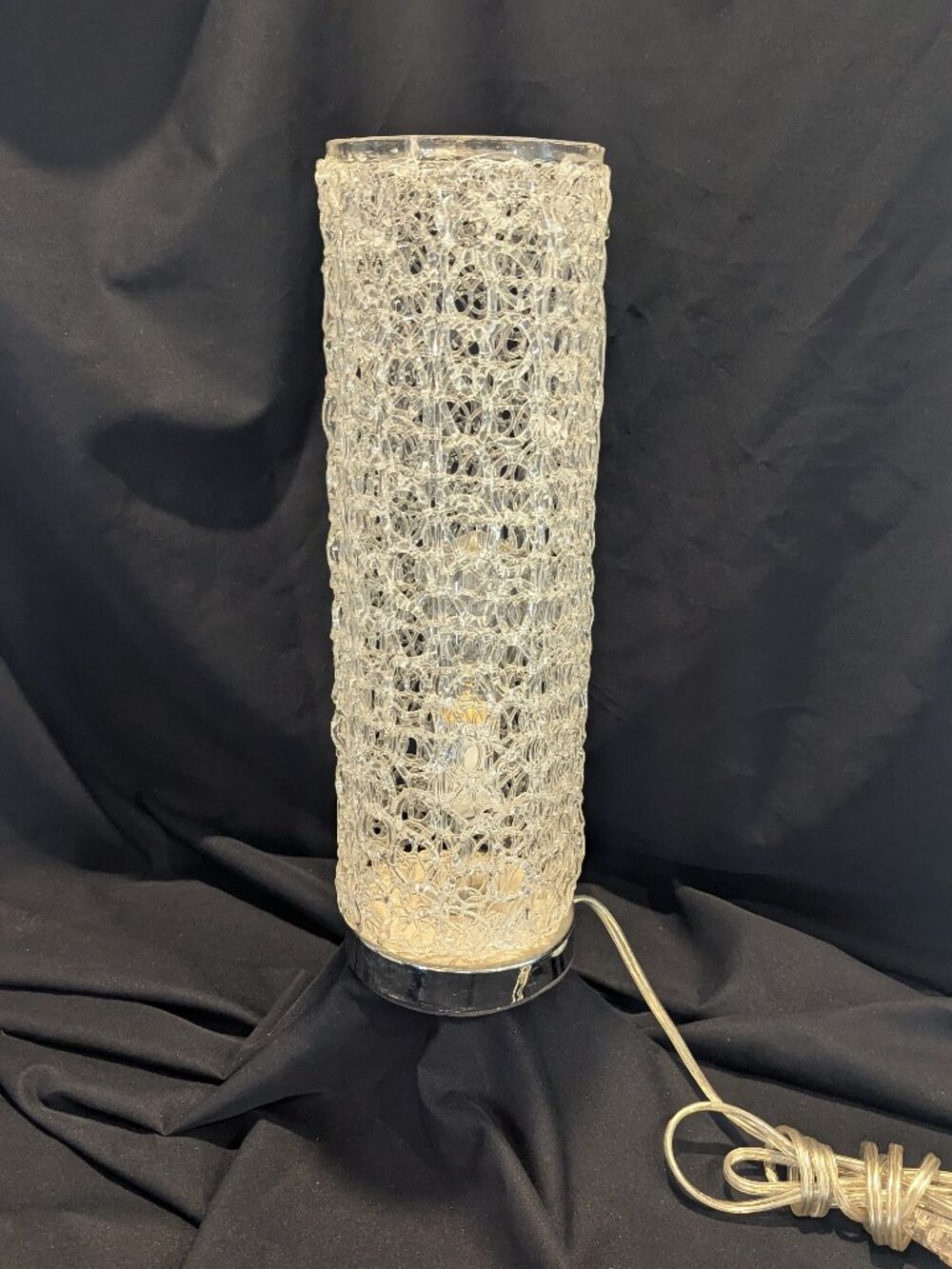 Lampe vintage Spaghetti Lucite : lampe cylindrique 1960 et 1970 Lampe de table